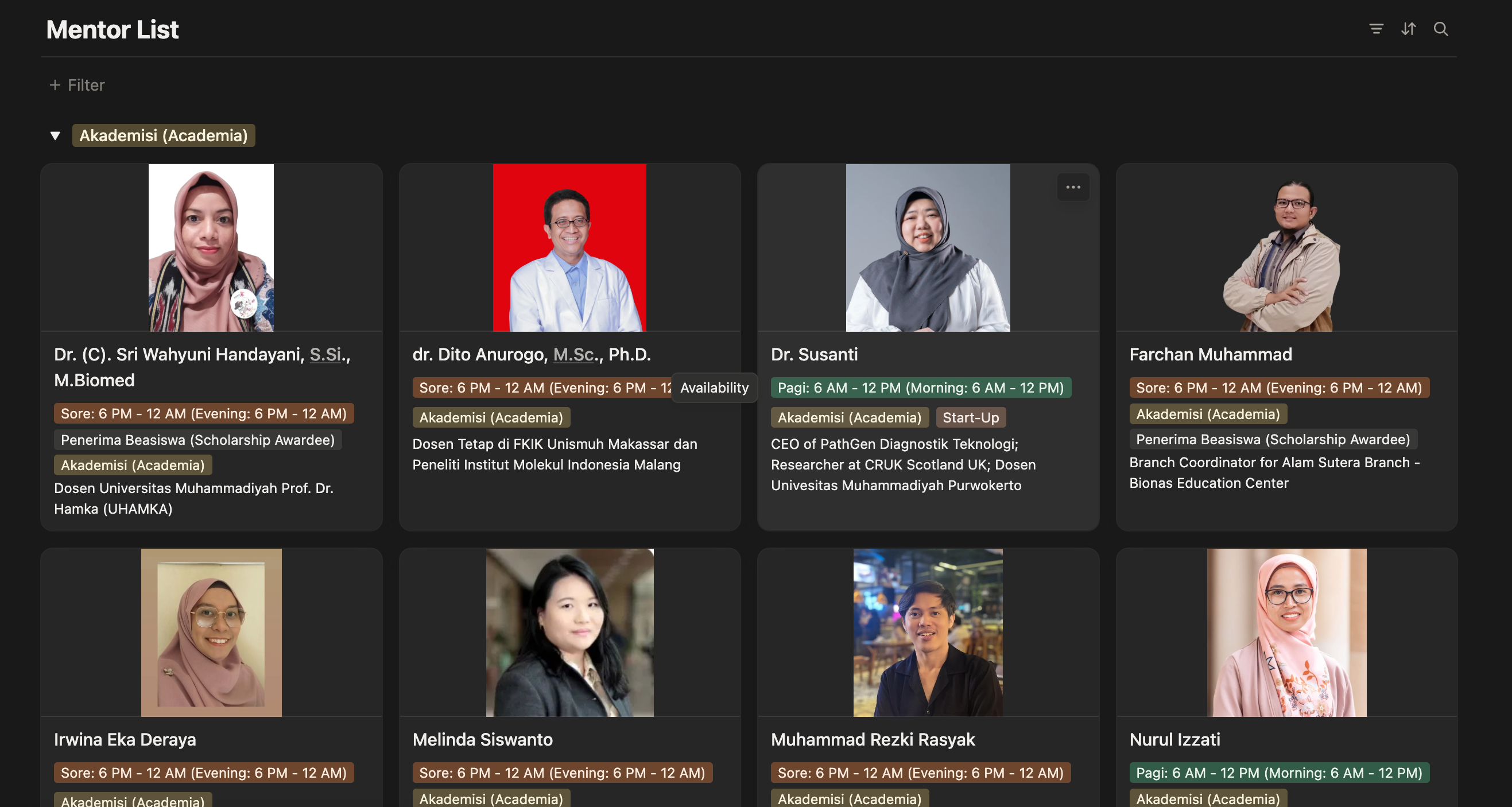 Notion mentors page preview background